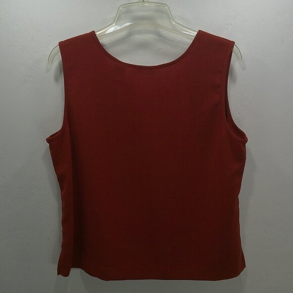 Draper's & Damons Petite 2 Piece Embroidered Floral Jacket & Tank Size Large - Picture 6 of 12